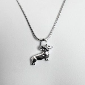 Sterling Silver Dachshund 925 necklace💜